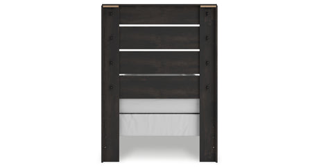 Hollivern Dark Gray Twin Panel Bed from Ashley Furniture - Luna Furniture