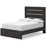 Hollivern Dark Gray Storage Youth Panel Bedroom Set with 2 One-Side Drawers from Ashley - Luna Furniture