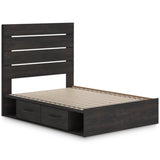 Hollivern Dark Gray Storage Youth Panel Bedroom Set with 2 One-Side Drawers from Ashley - Luna Furniture
