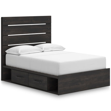 Hollivern Dark Gray Storage Youth Panel Bedroom Set with 2 One-Side Drawers from Ashley - Luna Furniture