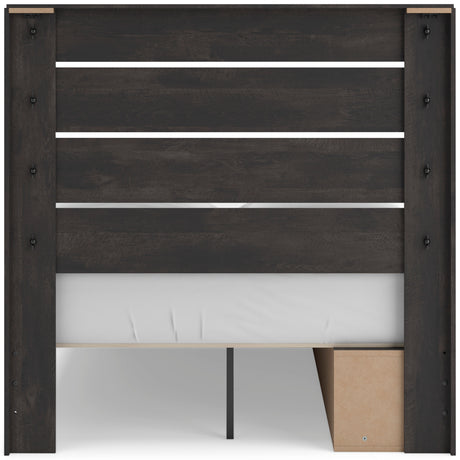 Hollivern Dark Gray Storage Youth Panel Bedroom Set with 2 One-Side Drawers from Ashley - Luna Furniture