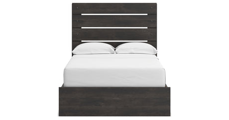 Hollivern Full Panel Bed with Storage with Dresser in Dark Gray from Ashley - Luna Furniture