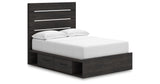 Hollivern Dark Gray Full Storage Platform Bed with 4 Drawers from Ashley Furniture - Luna Furniture