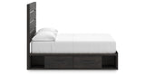 Hollivern Dark Gray Full Storage Platform Bed with 4 Drawers from Ashley Furniture - Luna Furniture