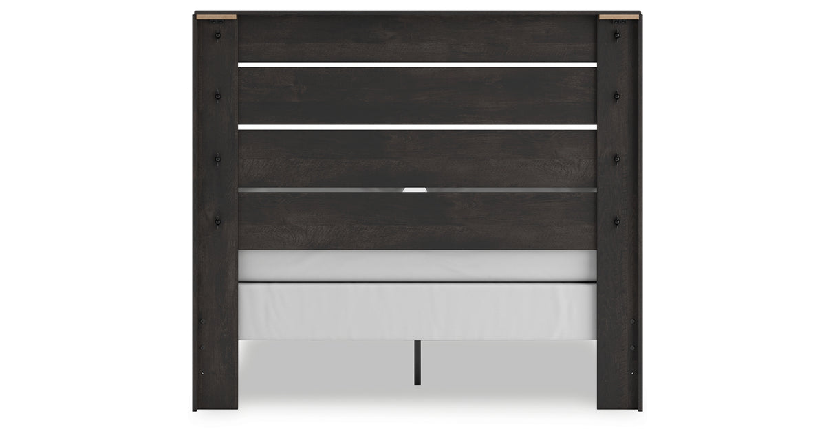 Hollivern Dark Gray Queen Panel Bed from Ashley Furniture - Luna Furniture