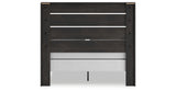 Hollivern Queen Panel Bed with Dresser in Dark Gray from Ashley - Luna Furniture