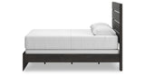 Hollivern Queen Panel Bed with Mirrored Dresser, Chest and Nightstand in Dark Gray from Ashley Furniture - Luna Furniture