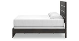 Hollivern King Panel Bed with Mirrored Dresser in Dark Gray from Ashley - Luna Furniture