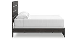 Hollivern King Panel Bed with Mirrored Dresser, Chest and Nightstand in Dark Gray from Ashley Furniture - Luna Furniture