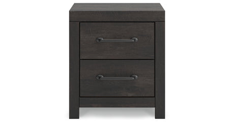Hollivern Queen Panel Bed with Dresser and Nightstand in Dark Gray from Ashley Furniture - Luna Furniture