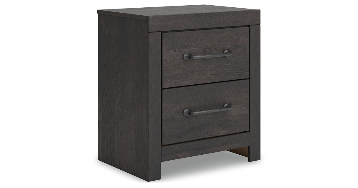 Hollivern Dark Gray Nightstand from Ashley Furniture - Luna Furniture