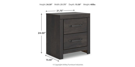 Hollivern Twin Panel Storage Bed with Mirrored Dresser and Nightstand in Dark Gray from Ashley - Luna Furniture