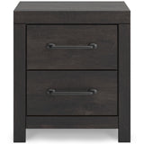 Hollivern Dark Gray Storage Panel Bedroom Set with 2 One-Side Drawers from Ashley - Luna Furniture