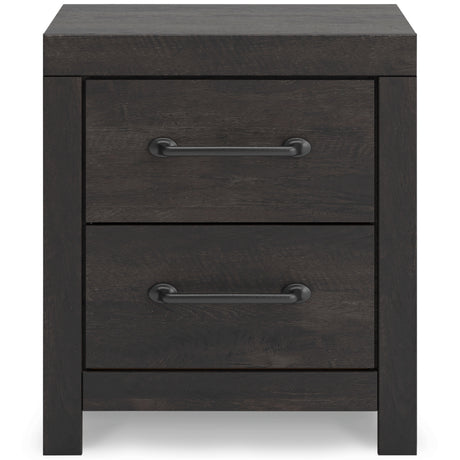 Hollivern Dark Gray Storage Panel Bedroom Set with 2 One-Side Drawers from Ashley - Luna Furniture