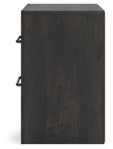 Hollivern Twin Panel Bed with Mirrored Dresser, Chest and Nightstand in Dark Gray from Ashley Furniture - Luna Furniture