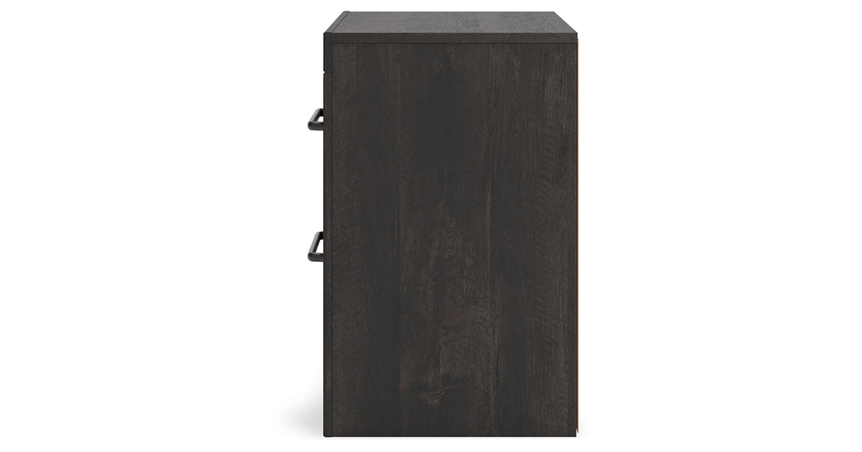 Hollivern Dark Gray Nightstand from Ashley Furniture - Luna Furniture