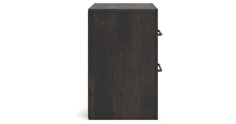 Hollivern Twin Panel Bed with Storage with Mirrored Dresser, Chest and Nightstand in Dark Gray from Ashley - Luna Furniture
