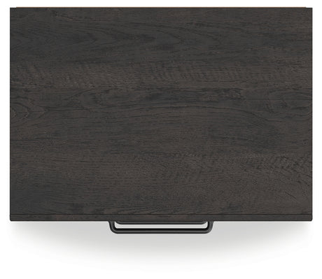 Hollivern Twin Panel Bed with Mirrored Dresser, Chest and Nightstand in Dark Gray from Ashley - Luna Furniture