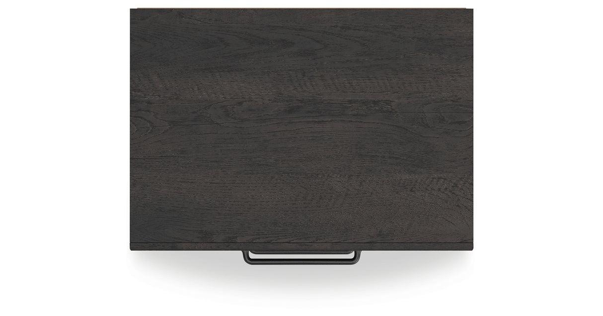 Hollivern Twin Panel Storage Bed with Mirrored Dresser and 2 Nightstands in Dark Gray from Ashley - Luna Furniture