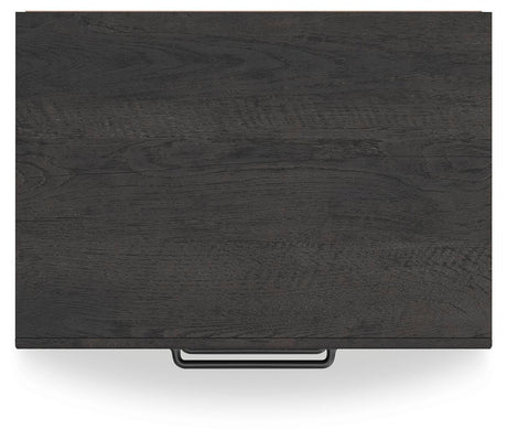 Hollivern Twin Panel Bed with Mirrored Dresser, Chest and Nightstand in Dark Gray from Ashley - Luna Furniture