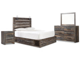 Drystan Multi LED Storage Platform Bedroom Set with 2 Drawers from Ashley - Luna Furniture