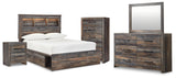 Drystan Multi LED Bookcase Storage Youth Platform Bedroom Set with 2 Drawers from Ashley - Luna Furniture