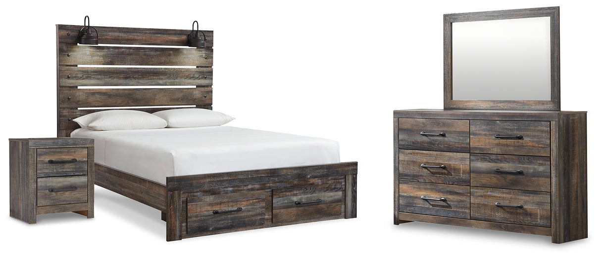 Drystan Multi LED Storage Panel Bedroom Set from Ashley - Luna Furniture