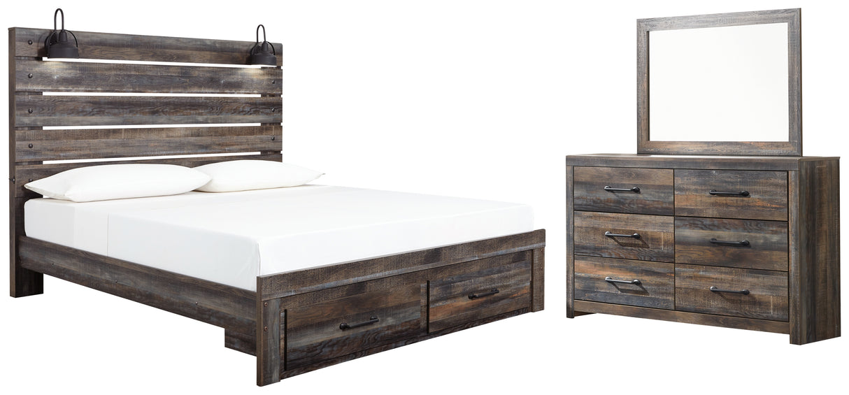 Drystan Multi LED Storage Panel Bedroom Set from Ashley - Luna Furniture