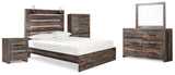 Drystan Multi Queen Panel Bed, Dresser, Mirror, Chest and Nightstand from Ashley Furniture - Luna Furniture