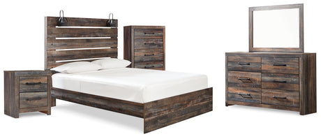 Drystan Multi LED Panel Bedroom Set from Ashley - Luna Furniture