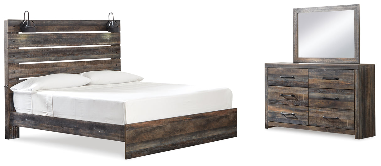 Drystan Multi King Panel Bed, Dresser and Mirror from Ashley - Luna Furniture