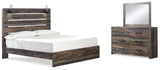 Drystan Multi King Panel Bed, Dresser and Mirror from Ashley - Luna Furniture