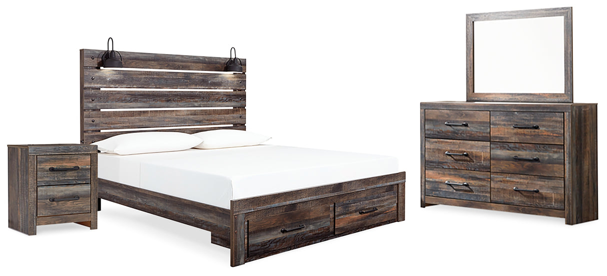 Drystan Multi LED Storage Panel Bedroom Set from Ashley - Luna Furniture
