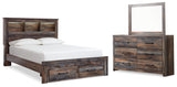 Drystan Multi Full Bookcase Storage Bed, Dresser and Mirror from Ashley - Luna Furniture