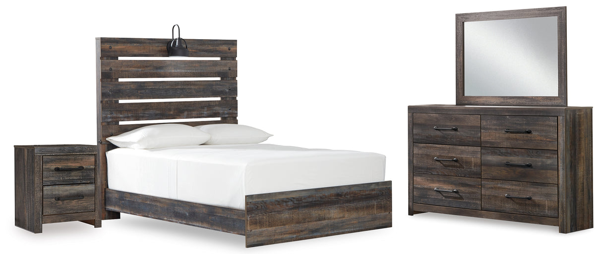 Drystan Multi Full Panel Bed, Dresser, Mirror, and Nightstand from Ashley - Luna Furniture