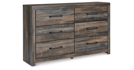Drystan Full Bookcase Bed with 4 Storage Drawers with Dresser in Multi from Ashley - Luna Furniture