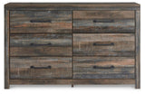 Drystan Full Bookcase Bed with 2 Storage Drawers with Dresser in Multi from Ashley - Luna Furniture