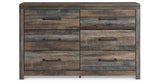 Drystan Full Bookcase Bed with 2 Storage Drawers with Dresser in Multi from Ashley - Luna Furniture