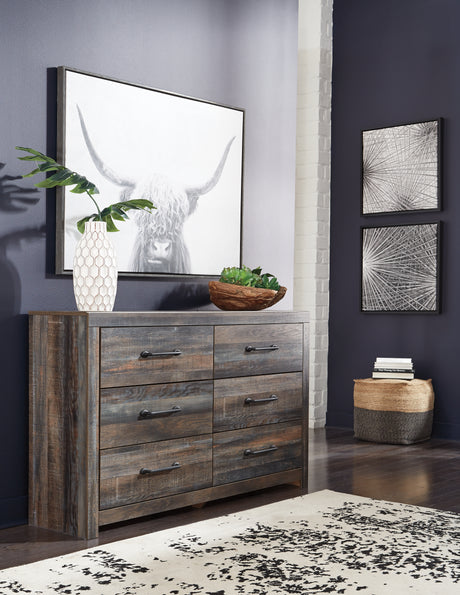 Drystan Full Bookcase Bed with 4 Storage Drawers with Dresser in Multi from Ashley - Luna Furniture