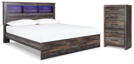 Drystan King Panel Bed and Chest from Ashley - Luna Furniture