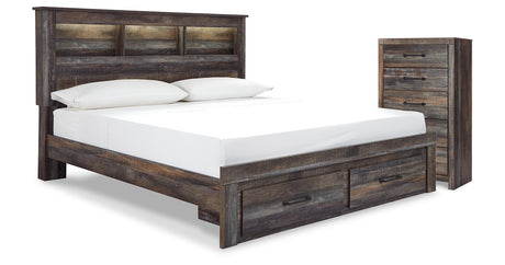 Drystan King Bookcase Storage Bed and Chest from Ashley Furniture - Luna Furniture