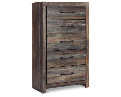 Drystan Queen Bookcase Bed with Mirrored Dresser, Chest and 2 Nightstands in Multi from Ashley - Luna Furniture