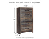 Drystan Full Panel Bed with 2 Storage Drawers with Mirrored Dresser, Chest and 2 Nightstands in Multi from Ashley - Luna Furniture