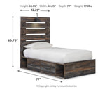 Drystan Multi LED Twin Storage Platform Bed with 2 Drawers from Ashley Furniture - Luna Furniture