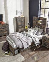 Drystan Multi LED Twin Storage Platform Bed with 2 Drawers from Ashley Furniture - Luna Furniture