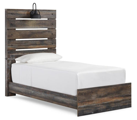 Drystan Multi Twin Panel Bed with Mirrored Dresser from Ashley - Luna Furniture