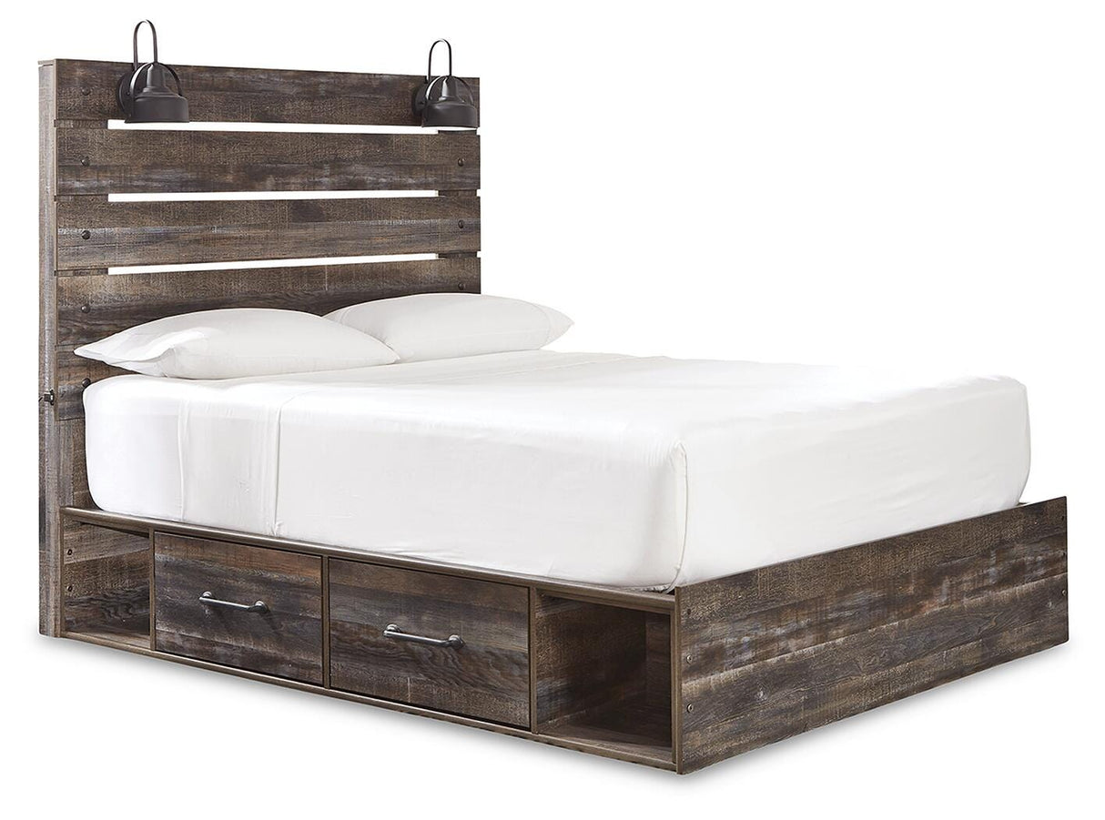 Drystan Multi Queen Panel Storage Bed, Dresser, Mirror, Chest and Nightstand from Ashley - Luna Furniture