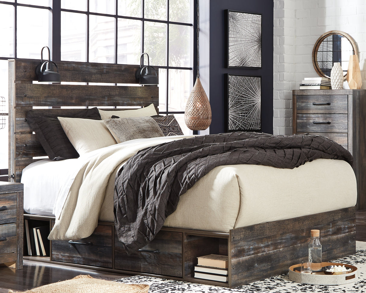 Drystan Multi Queen LED Storage Platform Bed with 2 Drawers from Ashley Furniture - Luna Furniture
