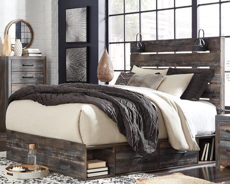 Drystan Multi Queen LED Storage Platform Bed with 2 Drawers from Ashley - Luna Furniture