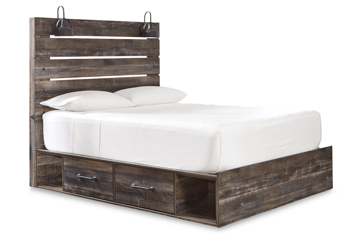Drystan Multi Queen LED Storage Platform Bed with 2 Drawers from Ashley - Luna Furniture